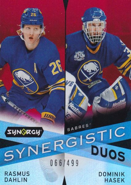 insert karta DAHLIN/HAŠEK 22-23 Synergy Synergistic Duos Star-Legend Red /499